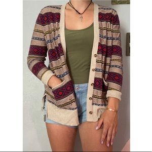 3 for $10 Size Large tribal print cardigan